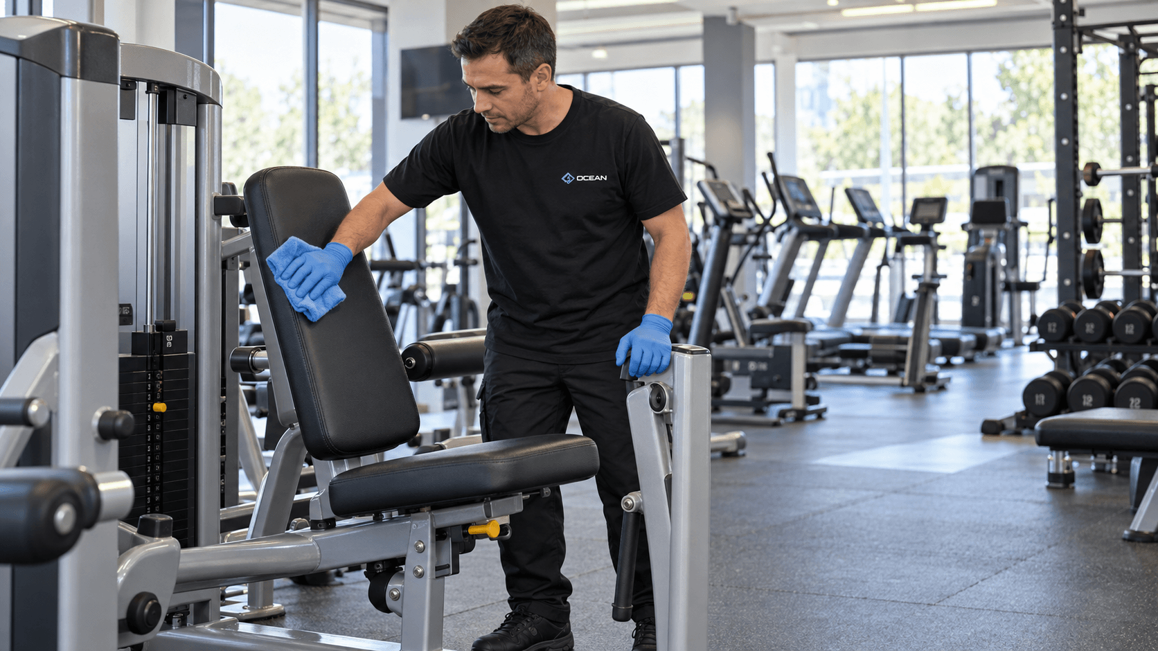 Limpieza y desinfección de gimnasios e instalaciones deportivas